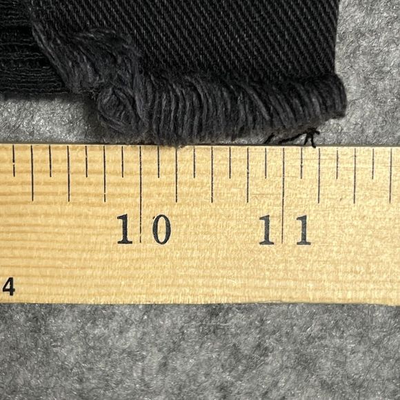 INSANE GENE CROSSOVER High Waist Jeans Shorts Women's S Black Distressed - Picture 10 of 17